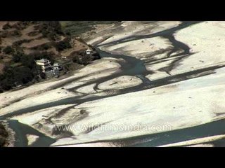Braided Bhagirathi streams at Jhala village, below Harsil