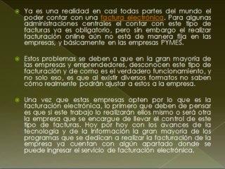 De la ficción a la realidad, factura electrónica