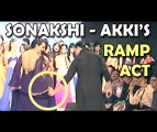 Akshay Kumar helps Sonakshi at a ramp walk