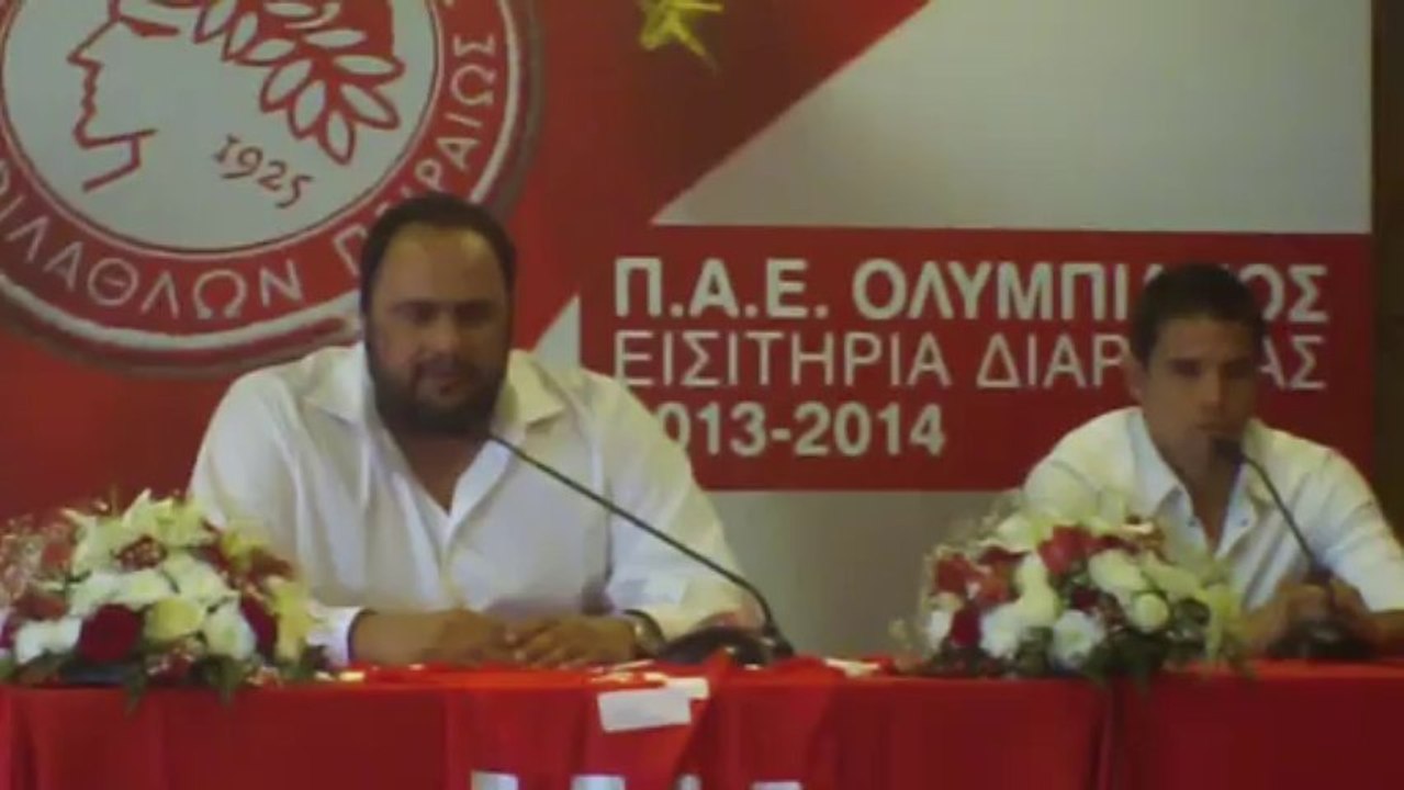 Δηλώσεις του Βαγγέλη Μαρινάκη στην παρουσίαση του Σαβιόλα