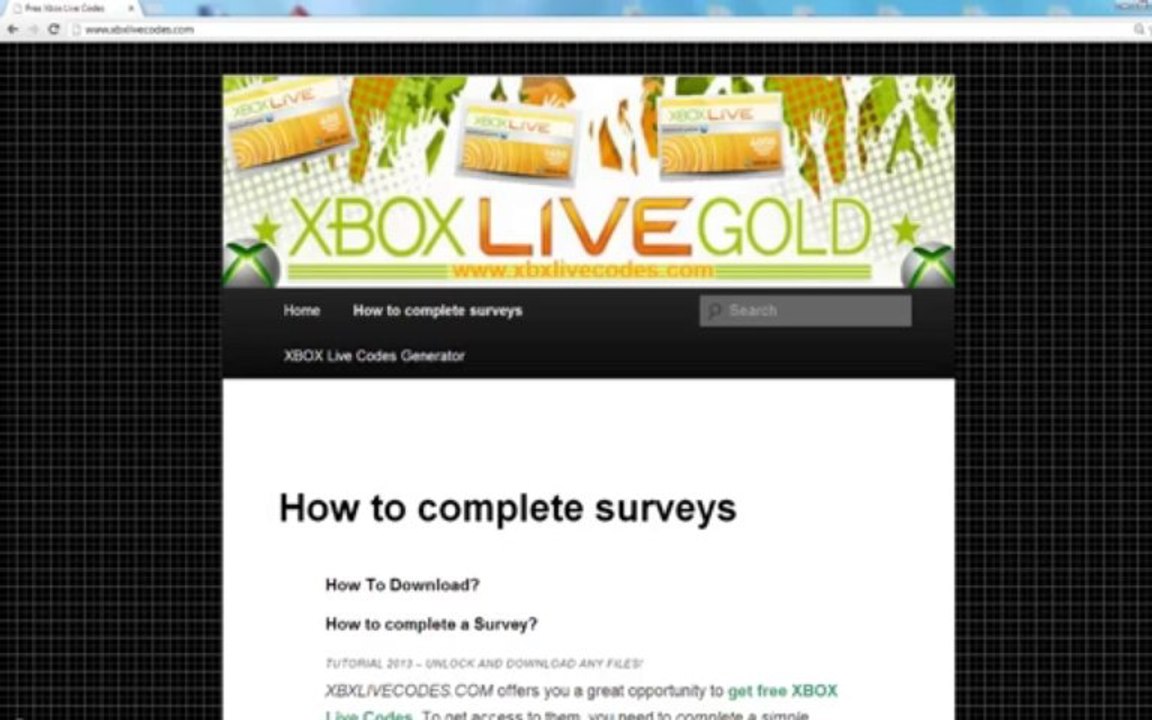 Free XBOX Live Codes Generator - UNIQUE METHOD - by xbxlivecodes.com