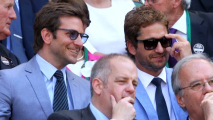 Bradley Cooper, Gerard Butler In Matching Blue Suits For Wimbledon Victory