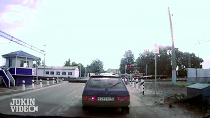 Bike FLIES Over Train Tracks [Wait For It....]