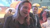 Brad Pitt Gets Soaked in Korea