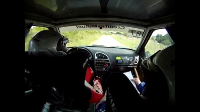 Caméra embarquée KREYER-PFEMMERT rallye de la Plaine 2013 gros tête à queue!!