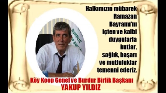 Yakup Yıldız Bayram Mesajı