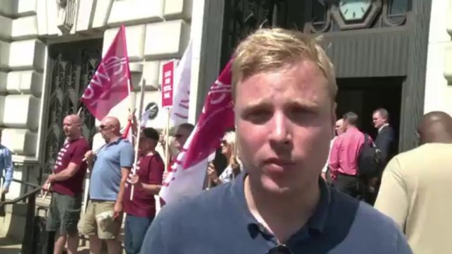Manifestation contre la privatisation du Royal Mail à Londres