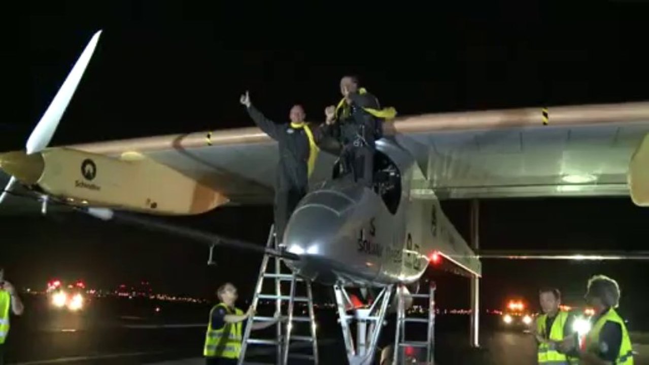 L'avion solaire achève sa traversée des Etats-Unis à New York