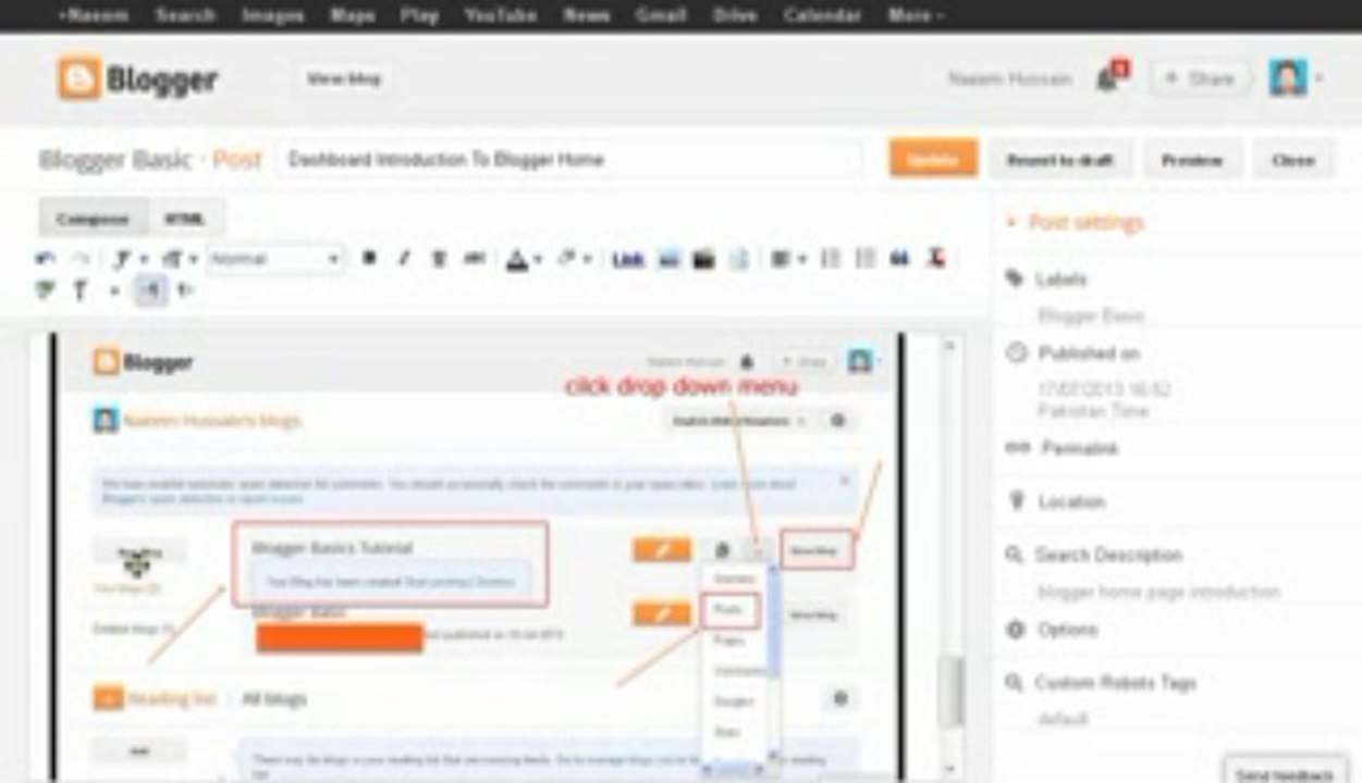 Blogger-dashboard