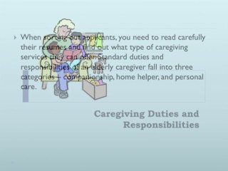 Qualifications for an Elderly Caregiver Applicant