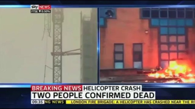 Un hélicoptère se crash dans le centre de Londres - le 16 janvier 2013