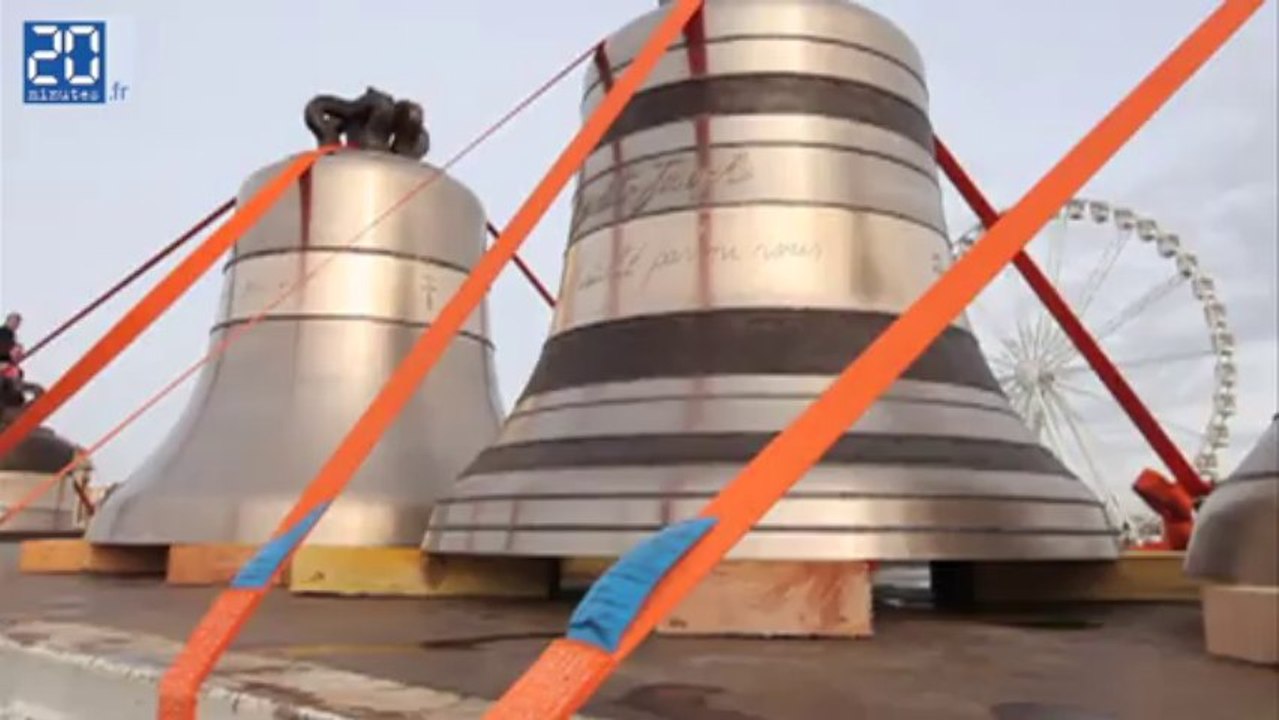 Arrivée des 9 cloches géantes pour Notre-Dame de Paris