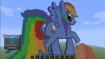 Minecraft Pixel Art Rainbow Dash Download