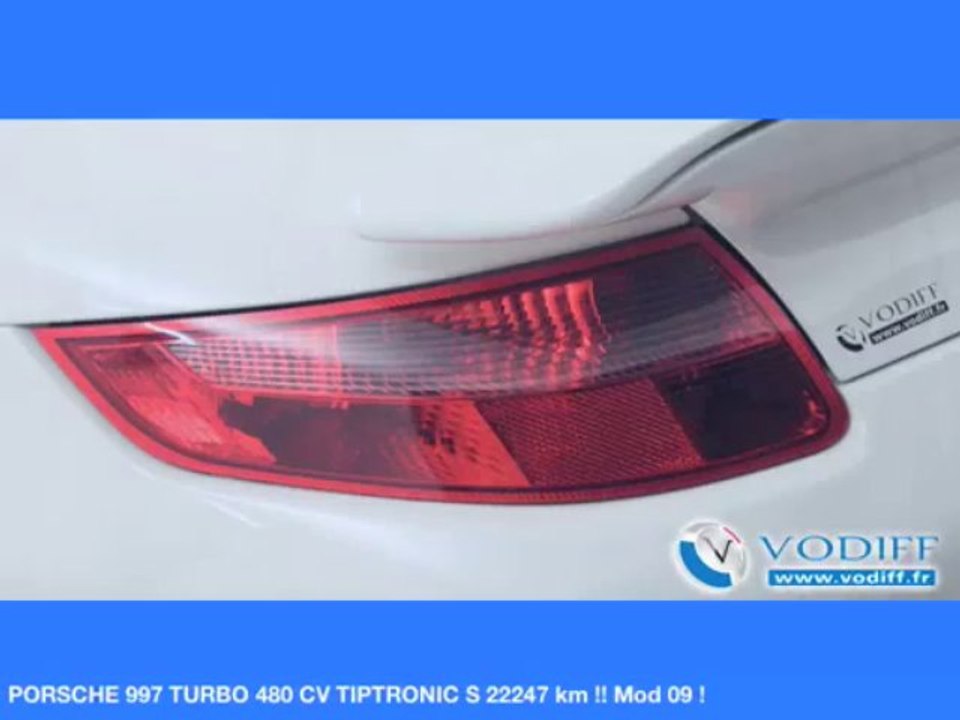 VODIFF : PORSCHE OCCASION ALSACE : PORSCHE 997 TURBO 480 CV TIPTRONIC S 22247 km !! Mod 09 !