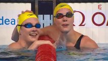 Demi-finale 50m NL (F) - ChM 2013 natation (les soeurs Campbell)