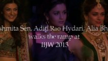Sushmita Sen, Alia Bhatt, Aditi Rao Hydari Walk The Ramp – IIJW 2013