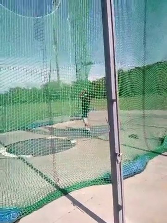 Quentin Bigot, le lanceur de marteau à l'entraînement