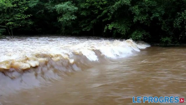Loire : le lignon en furie après l'orage du 6 août 2013