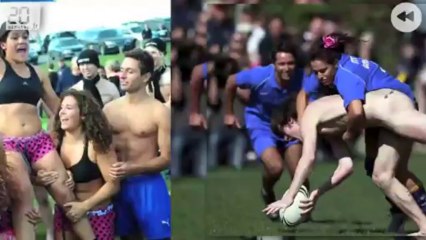 Une compétition de Rugby... Tout nu !