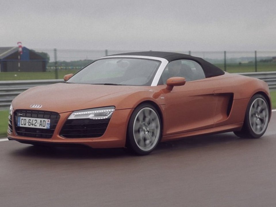 Essai Sport Auto : Audi R8 V10 Spyder 2013