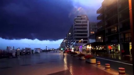Passage d'un gros orage à la côté belge