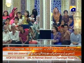 28th Iftari Zair Zaber Paish & Rah e Naiki Part 1 in Amaan Ramazan with Aamir Liaquat 1434h 7-8-2013 -006