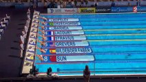 Finale 50m dos (H) - ChM 2013 natation (Lacourt, Stravius)