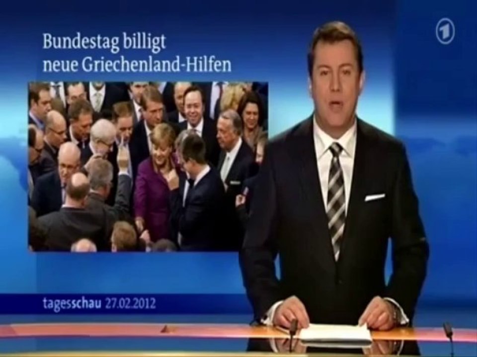 Wolfgang Schäuble spielt Sudoku im Bundestag 27.02.2012