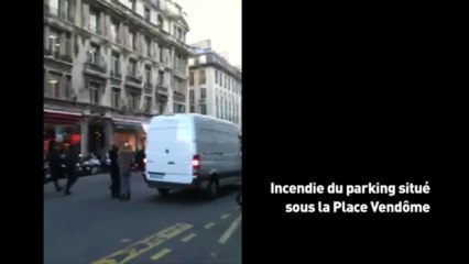 Incendie du parking situé sous la Place Vendôme.