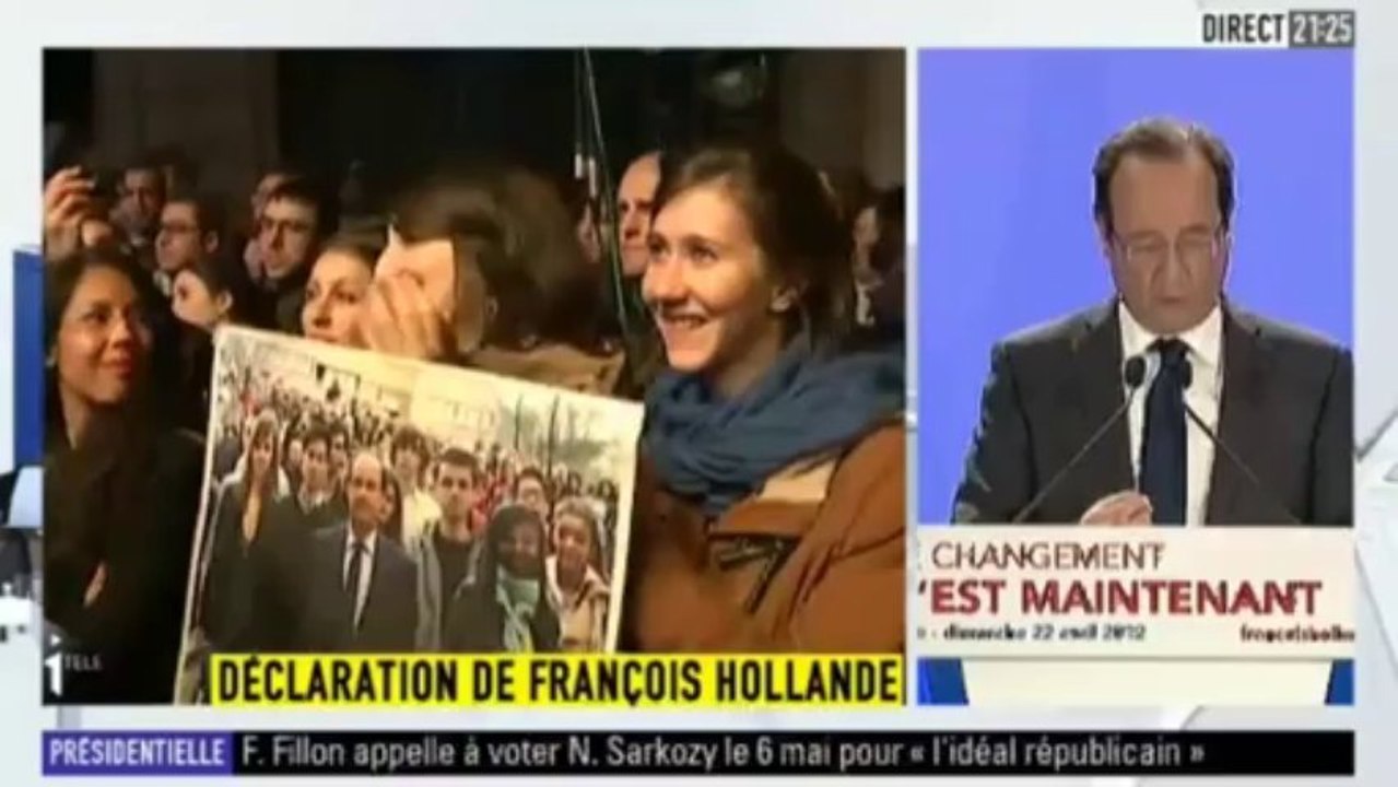 Francois Hollande: «Ce soir, je deviens le candidat de toutes les forces»