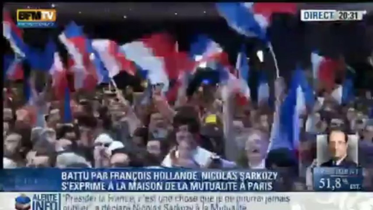 Nicolas Sarkozy s'exprime suite à l'élection de François Hollande