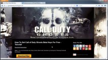 How to Get Call of Duty Ghosts Beta Keys Free