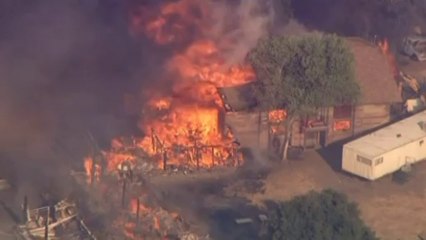 California wildfire rages in Riverside County