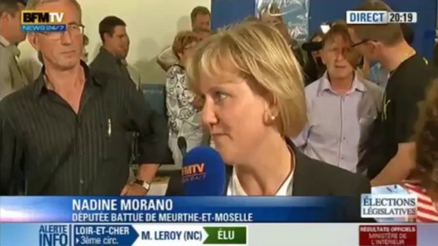 Réaction de Nadine Morano - Législatives 2012