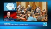 Le Parlement roumain vote la procédure de destitution du président Traian Basescu