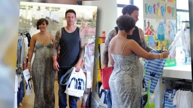 Parents-To-Be Frankie Sandford and Wayne Bridge Browse Blue Baby Clothes