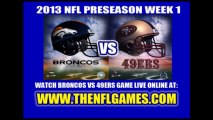 Watch 49ers vs Broncos Game Live Online Streaming
