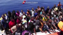 Two dead as hundreds of migrants rescued off Sicily