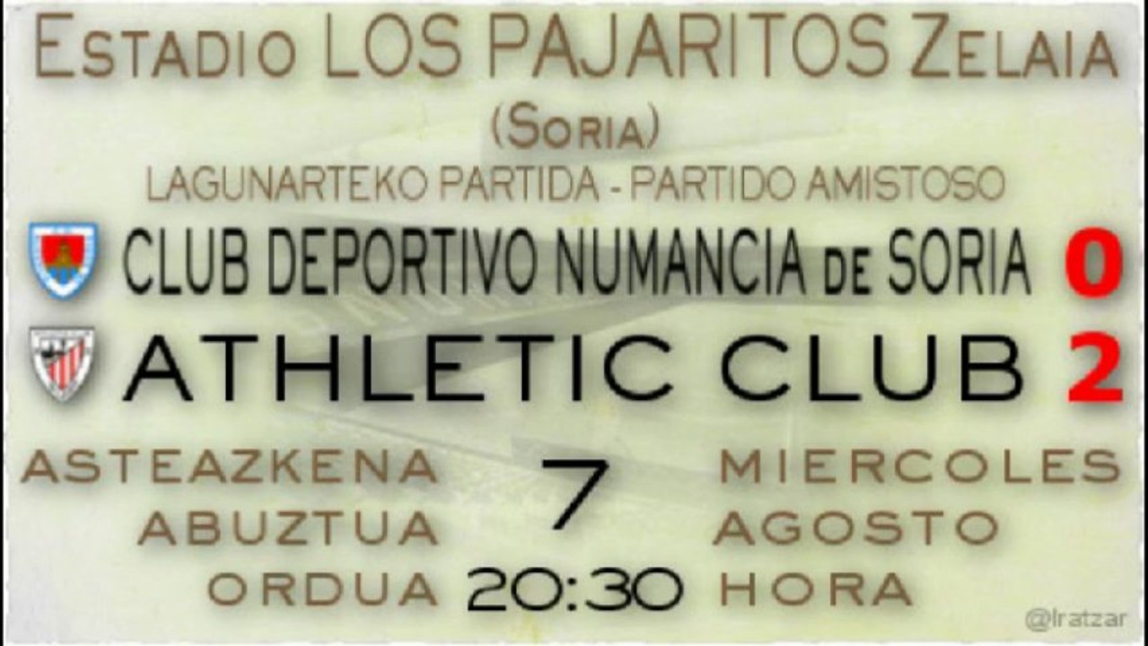 Amistoso: CD Numancia 0 - Athletic 2 (7/08/13)