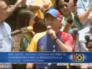 Antonio Ledezma inscribió candidatura a la reelección de la Alcaldía Metropolitana