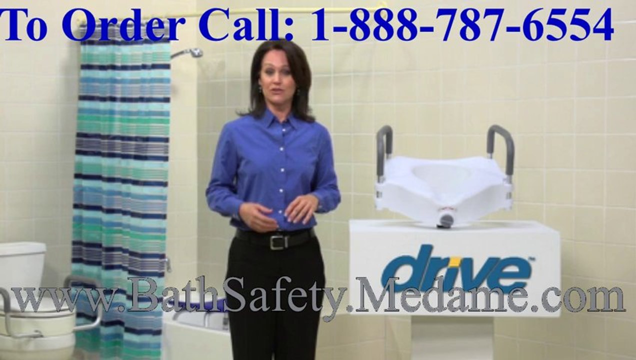 Padded Elevated Toilet Seat with Arms for Bathroom Safety