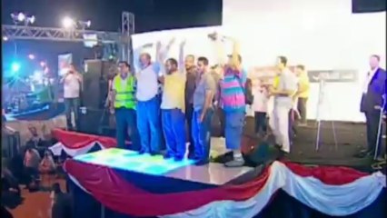 Scène de liesse dans le camp pro Morsi en Egypte
