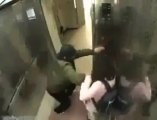 Young girl fighting against her attacker... and put him down!