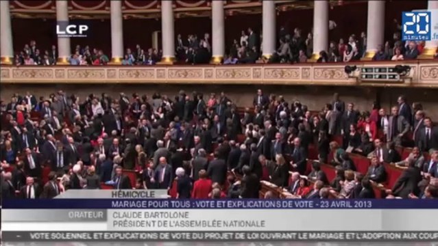 Incidents dans l’hémicycle lors du vote du projet de loi sur le mariage pour tous