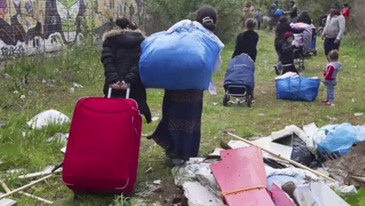 Diaporama expulsion de Roms à Montreuil le jeudi 2 mai 2013