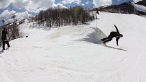 One Trick Max Hill Butters the Sht Out of the New Afterbangs, Almost Chops Snowboarders Head Off