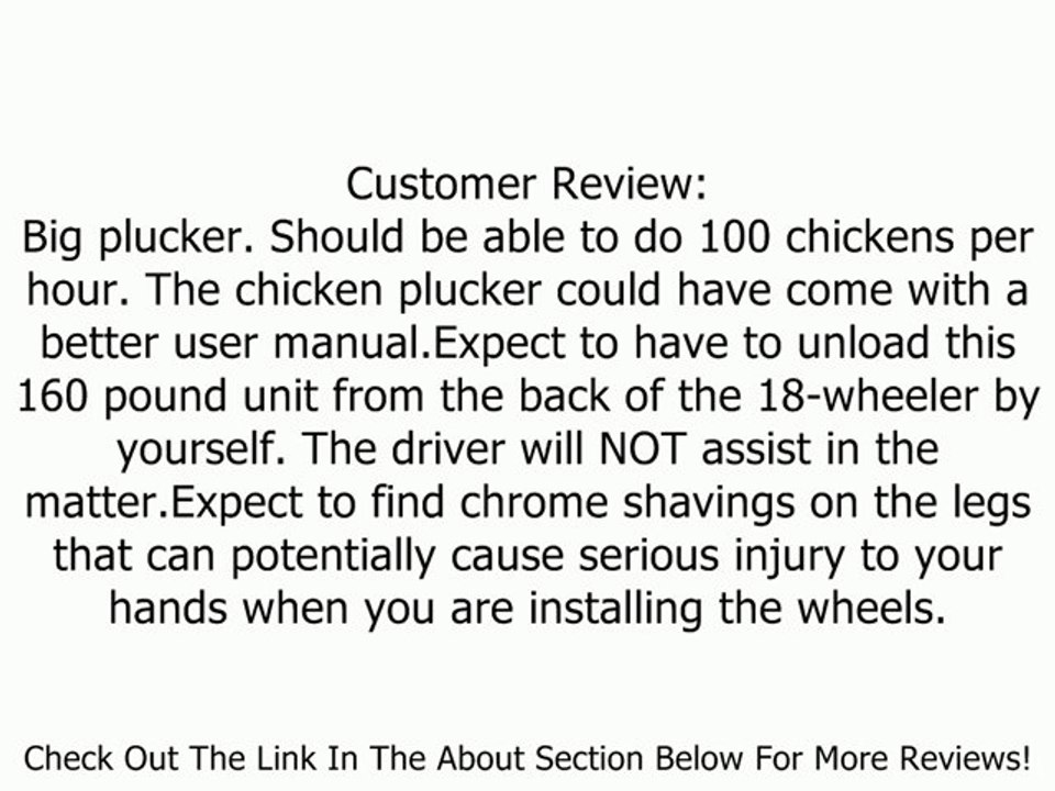 EZPLUCKER EZ-151 Stainless Steel Chicken Plucker Defeather Machine Review