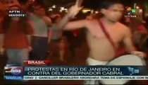 Protestas en contra del gobernador de Río de Janeiro