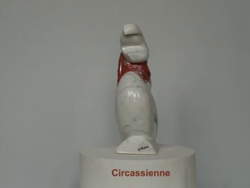 Oeuvres sur marbre noir du sculpteur Didier Poisson.