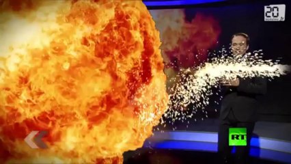 Un JT Russe abuse de la 3D pour le spectacle.